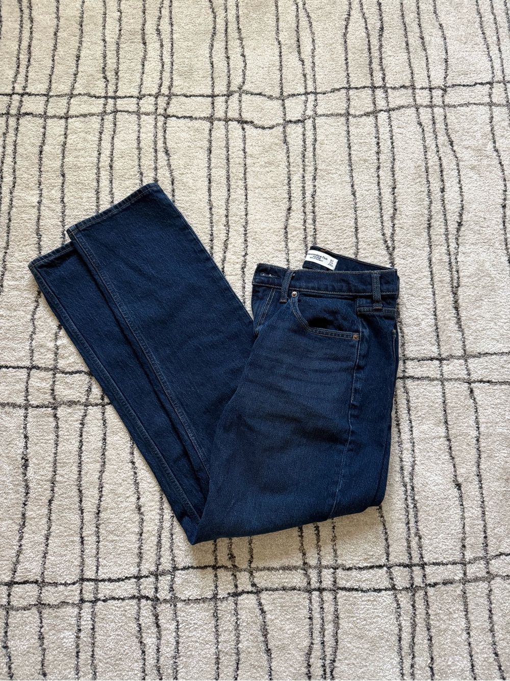 Abercrombie Mid Rise Straight Leg